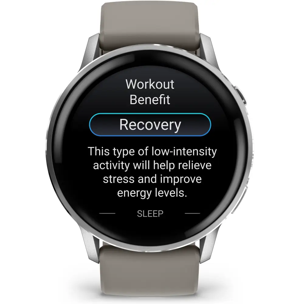Garmin Venu 4 - 45mm Schwarz-Silber Schnellwechsel-Silikonarmband 22mm Grau