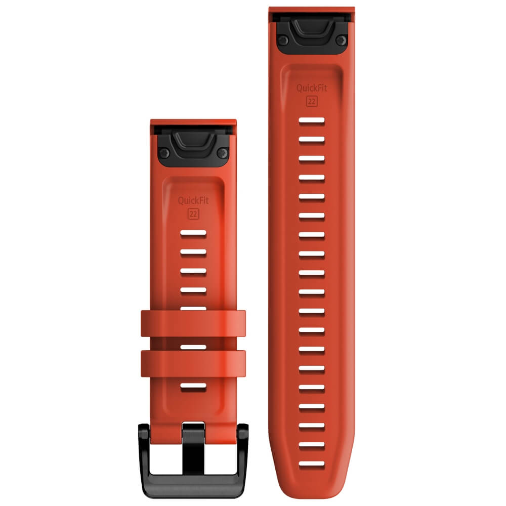 Garmin Quickfit Silikon Armband 22mm Rot / Schiefergrau fenix 6/7/epix bei CardioZone günstig online kaufen