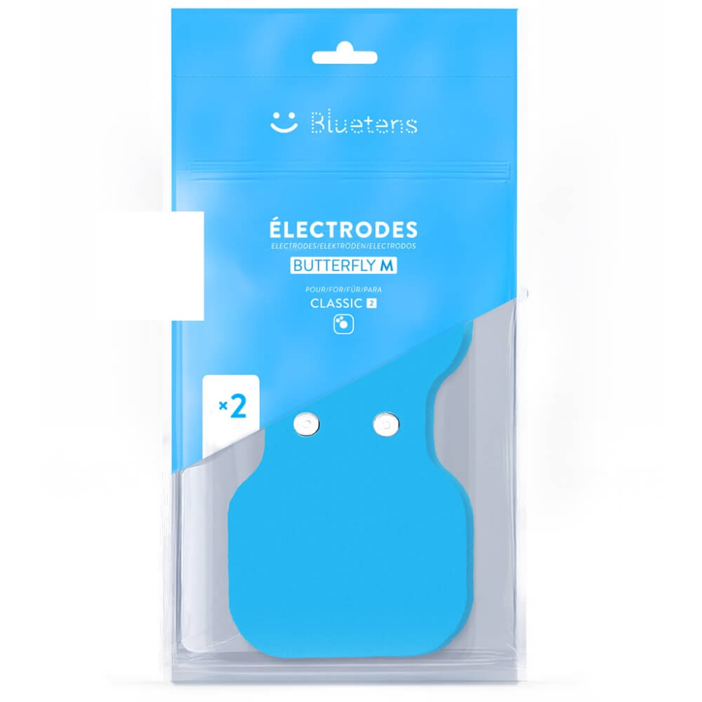 Bluetens – Butterfly V2 – Klebe-Elektroden – Gr. M blau – magnetisch 2 St. Bluetens – Butterfly V2 – Klebe-Elektroden – Gr. M blau – magnetisch 2 St.