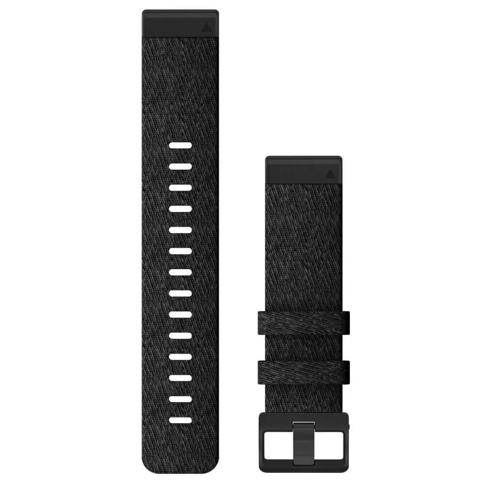 Garmin-Quickfit-Nylon-Armband-22mm-Schwarz-Schiefergrau-010-12863-07-ean0753759233198-01 Garmin Quickfit Nylon Armband 22mm Schwarz / Gesprenkelt Schnalle in Schiefergrau für fenix 6 bei CardioZone günstig online kaufen