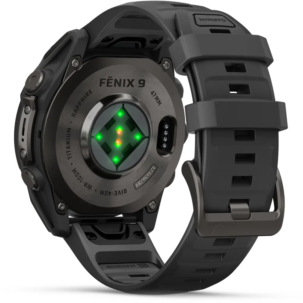 Garmin fenix 9 47mm Schwarz/Carbongrau DLC Titan