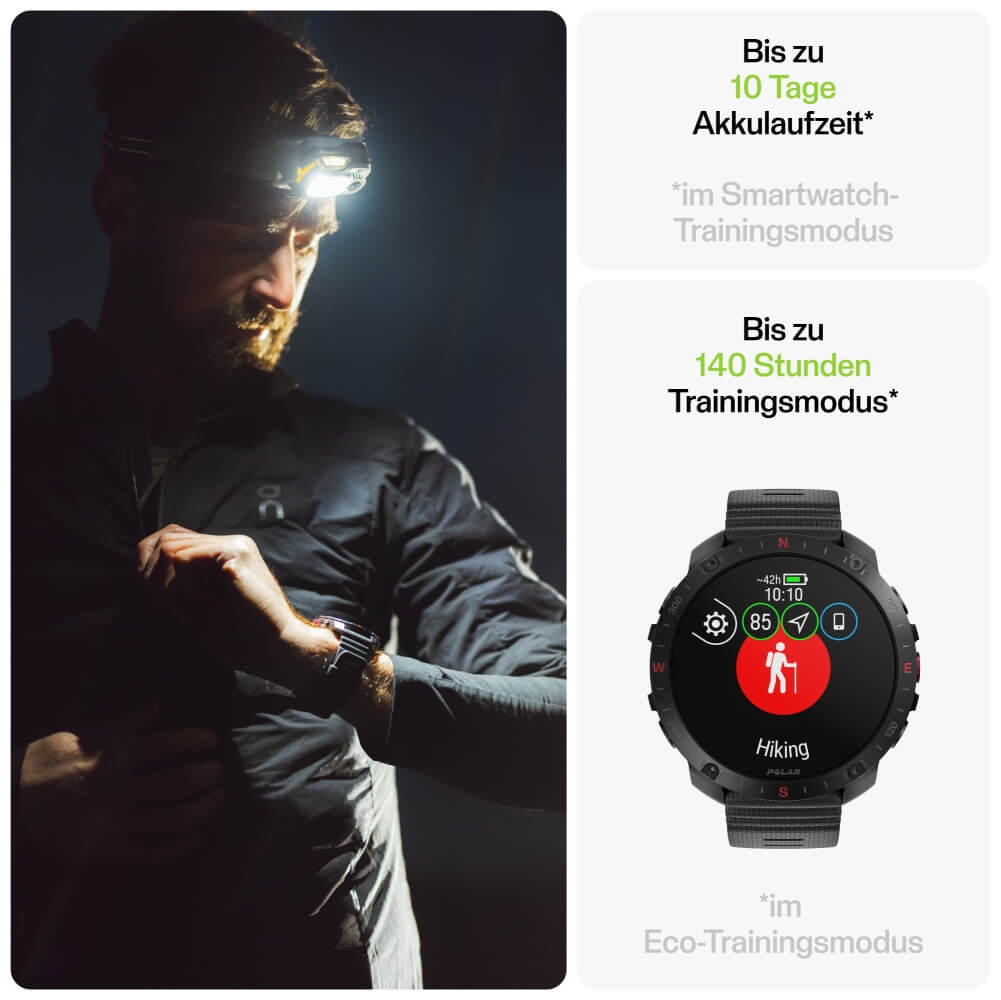 POLAR Grit X2 Pro Outdoor Multisportuhr Silber-Grau S-L bei CardioZone günstig online kaufen