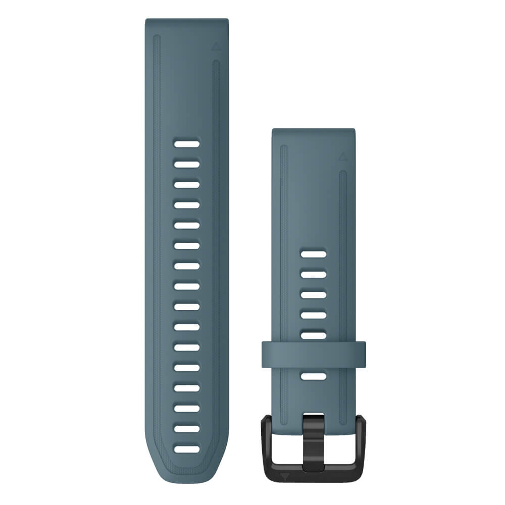 Garmin Quickfit Silikon Armband 20mm Blau / Schnalle in Schiefergrau für fenix 6S bei CardioZone günstig online kaufen