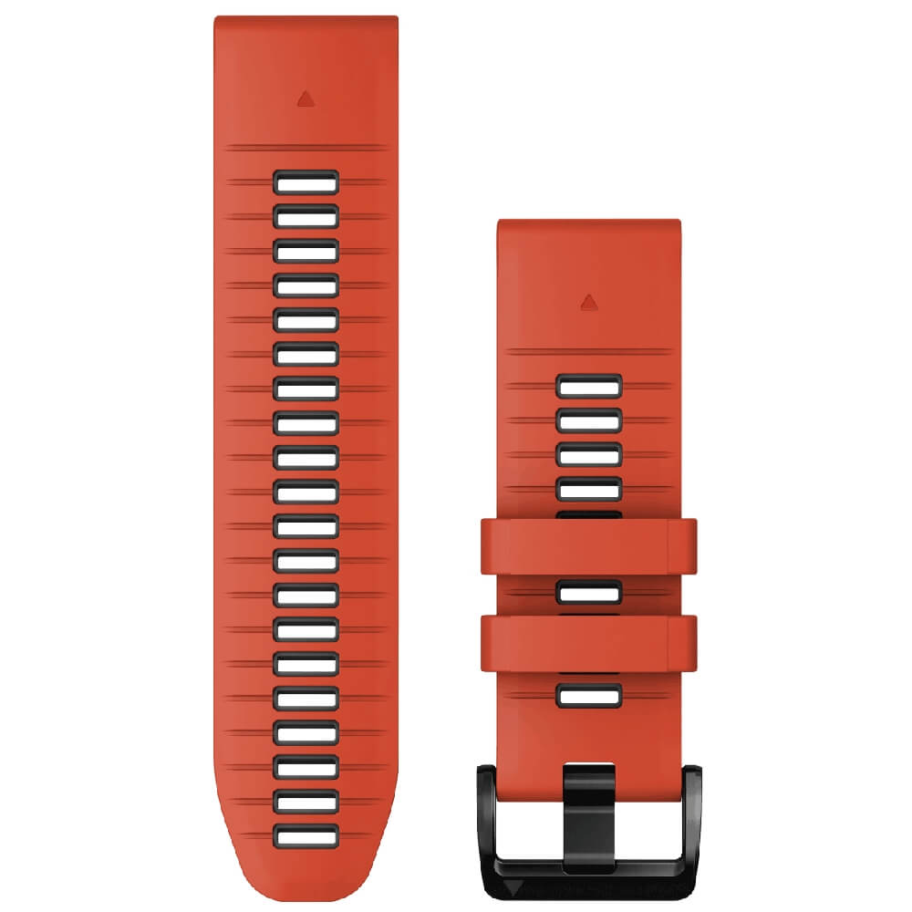 Garmin Quickfit Silikon Armband 26mm Flammenrot/Graphit bei CardioZone günstig online kaufen