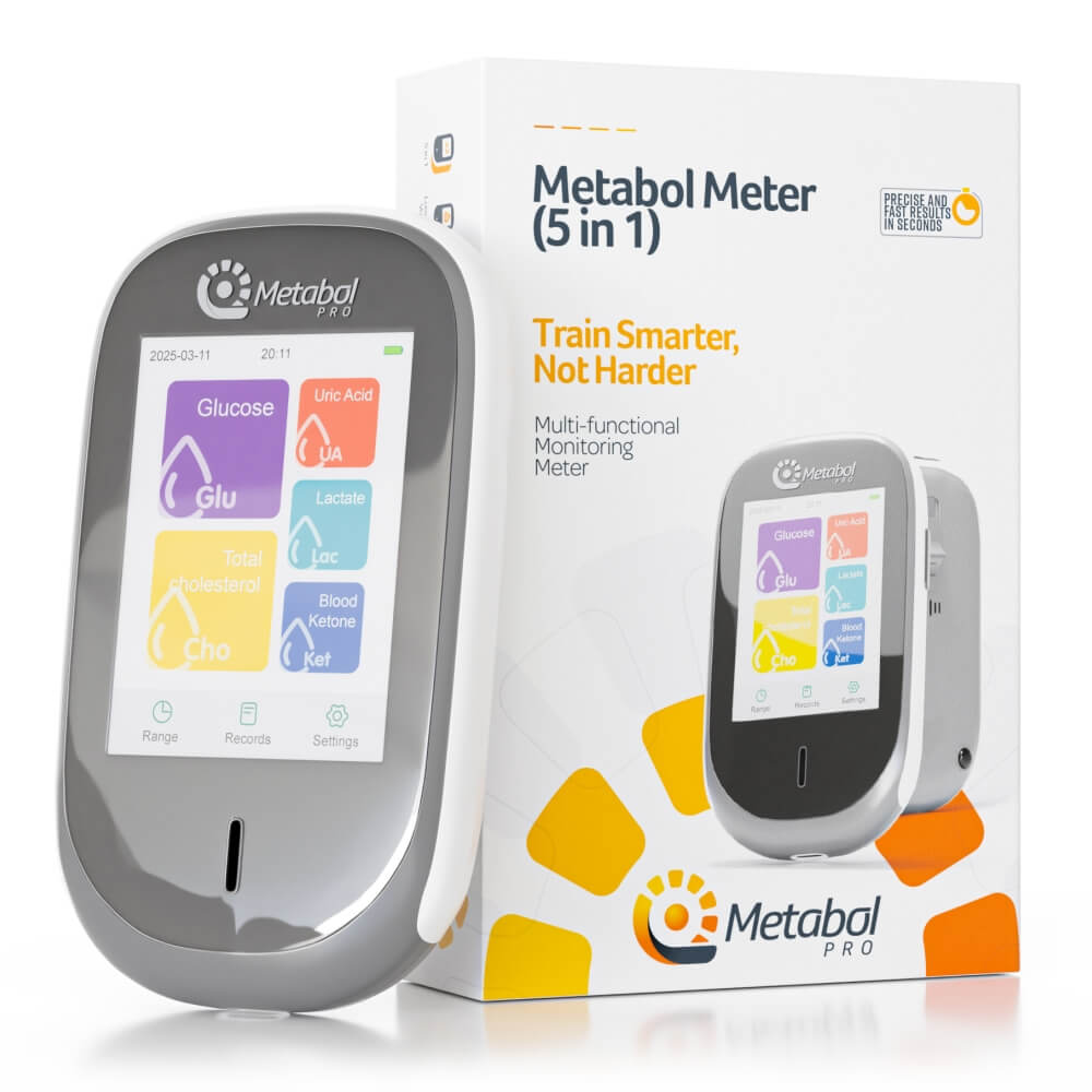 Mesics Metabol Pro 5 in 1 Multi-Messgerät – für Laktat, Glukose, Beta Ketone, Harnsäure & Cholesterol