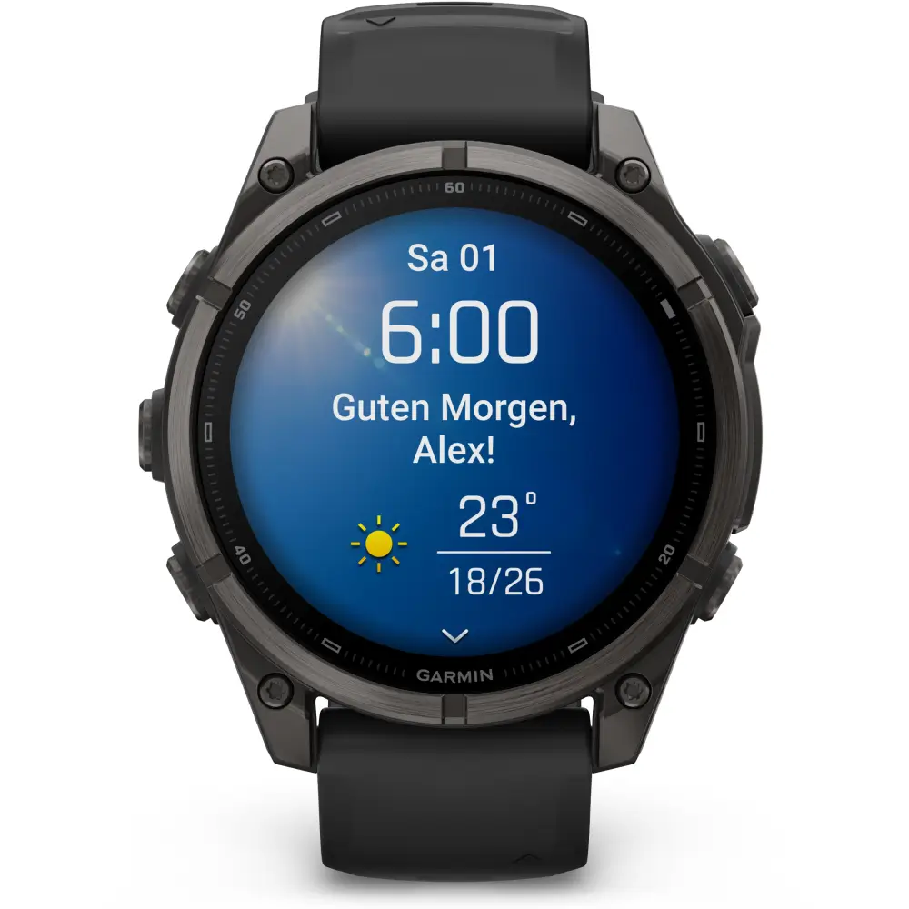 Garmin fenix 9 47mm Schwarz/Carbongrau DLC Titan