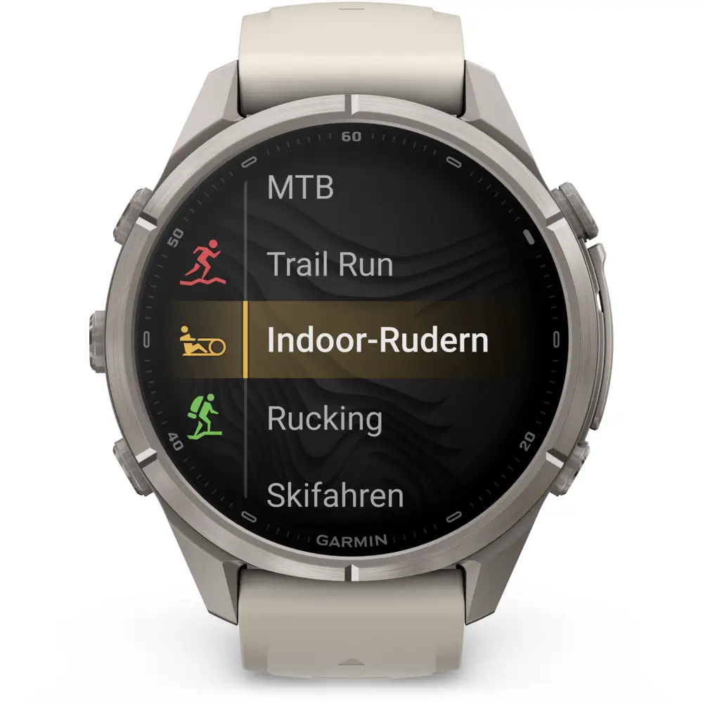 Garmin fenix 9 Pro inReach 43 mm Titan Nebelgrau/Dunkler Sandstein