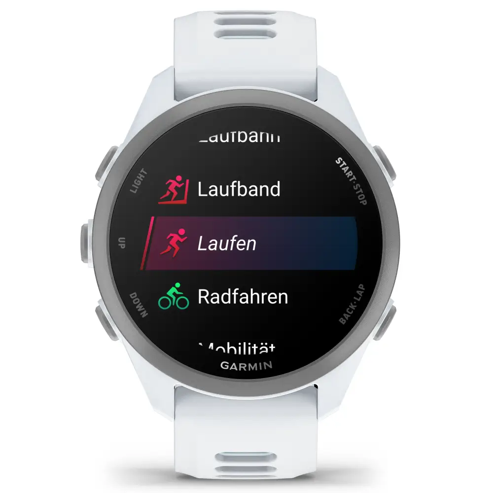 Garmin Forerunner 170 Music Steinweiss/Pudergrau Smarte GPS Laufuhr