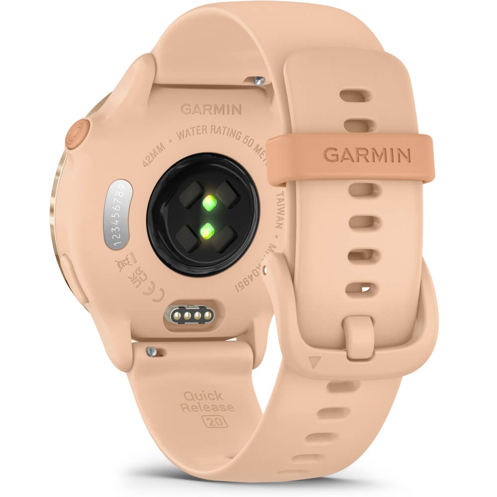 Garmin vivoactive 6 Pink Dawn Metallic Schnellwechsel-Silikon-Armband 20mm bei CardioZone günstig online kaufen
