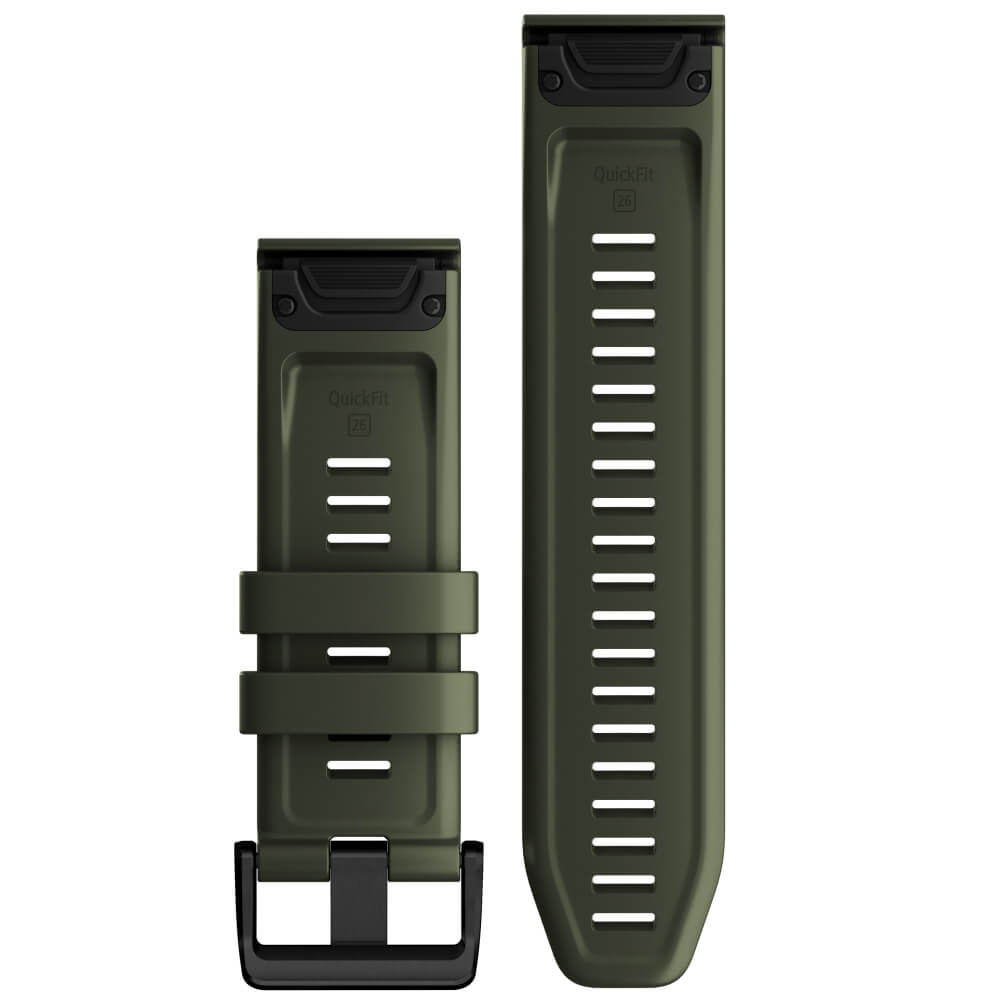 Garmin Quickfit Silikon Armband 26mm Moosgrün / Schiefergrau fenix 6X/7X bei CardioZone günstig online kaufen