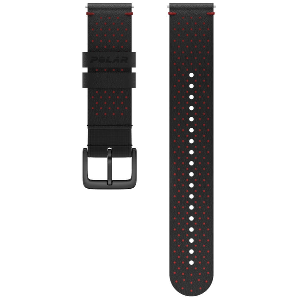 POLAR Leder Armband 20mm Schwarz Gr. M/L