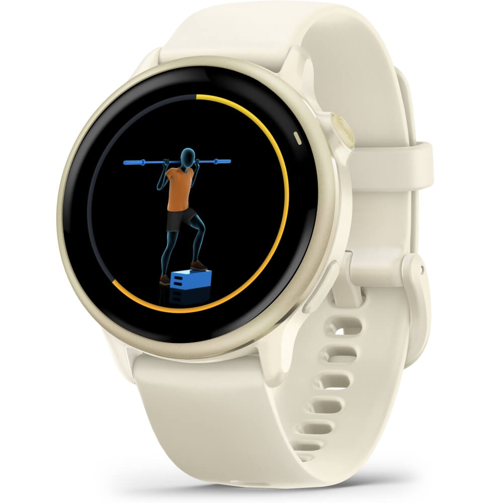 Garmin vivoactive 6 Bone/Lunargold Schnellwechsel-Silikon-Armband 20mm  bei CardioZone günstig online kaufen
