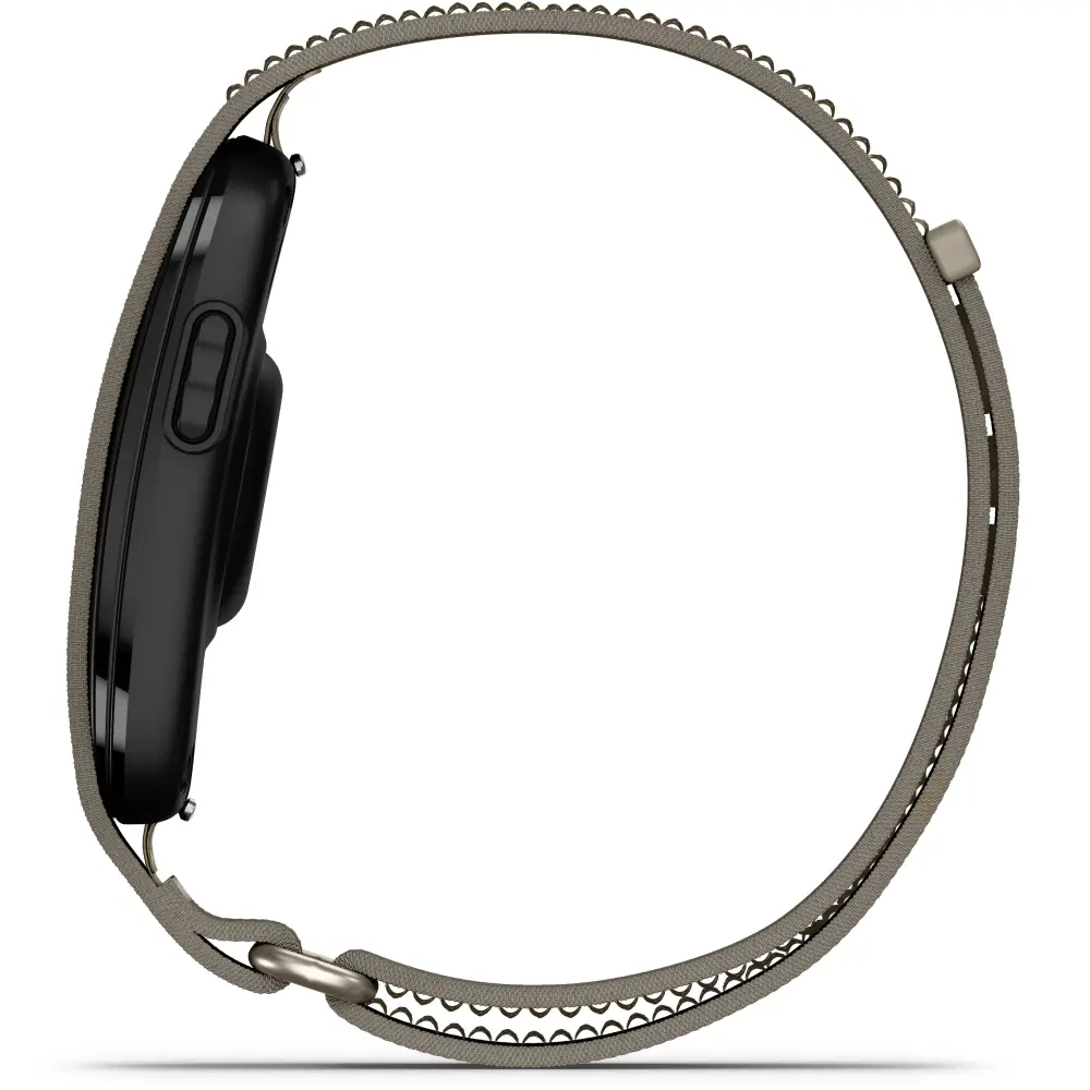 Garmin Cirqa Smart Band Fitness-Tracker ohne Display in French Gray, Größe L-XL oder S-M mit hellgrau-beigem Textilarmband