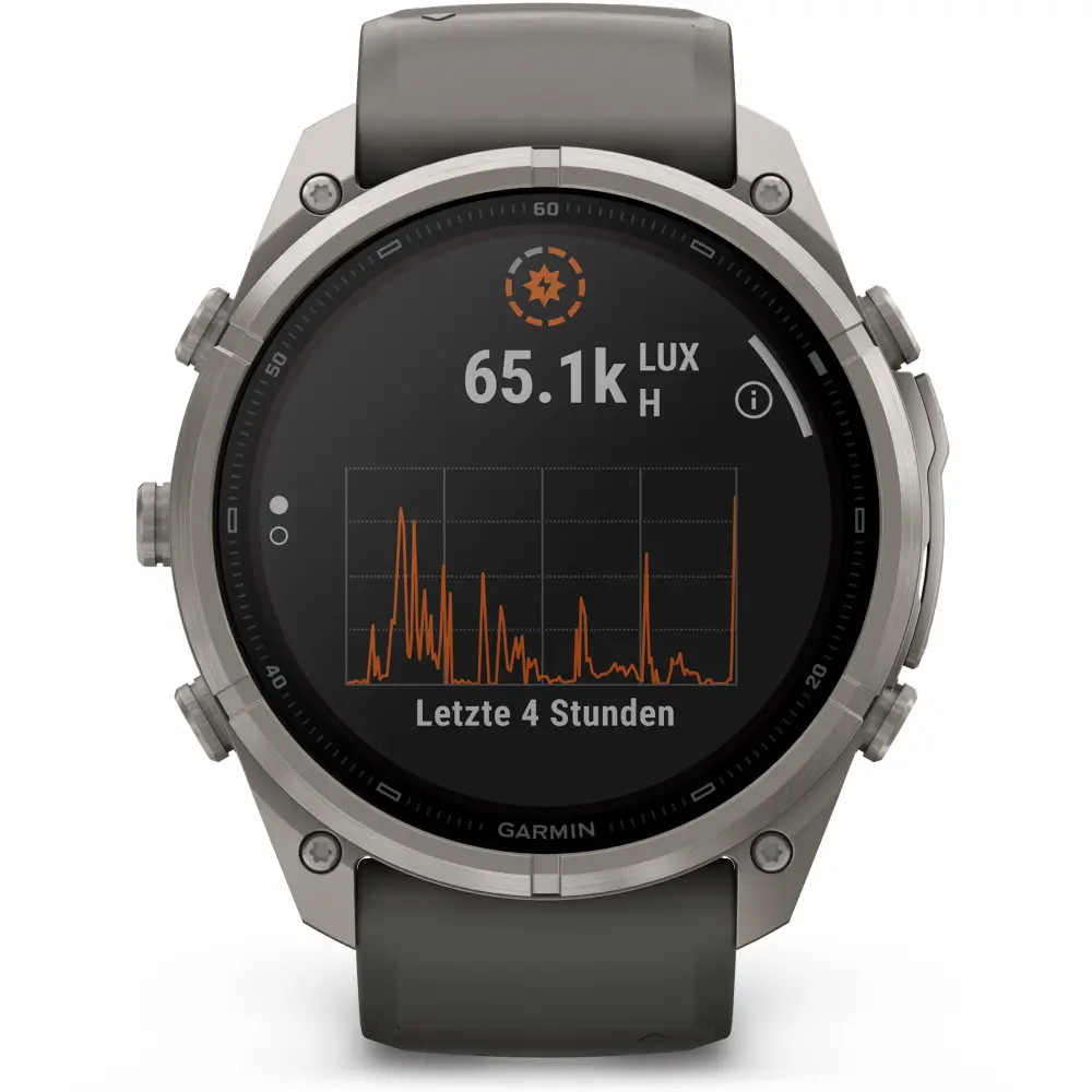 Garmin fenix 9 Pro inReach Solar 51 mm Titan Kieselgrau/Silbergrau