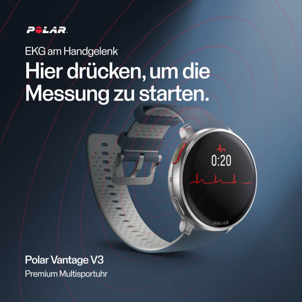 POLAR Vantage V3 Black Bundle Hook&Loop Nylon Klettarmband Orange bei CardioZone günstig online kaufen