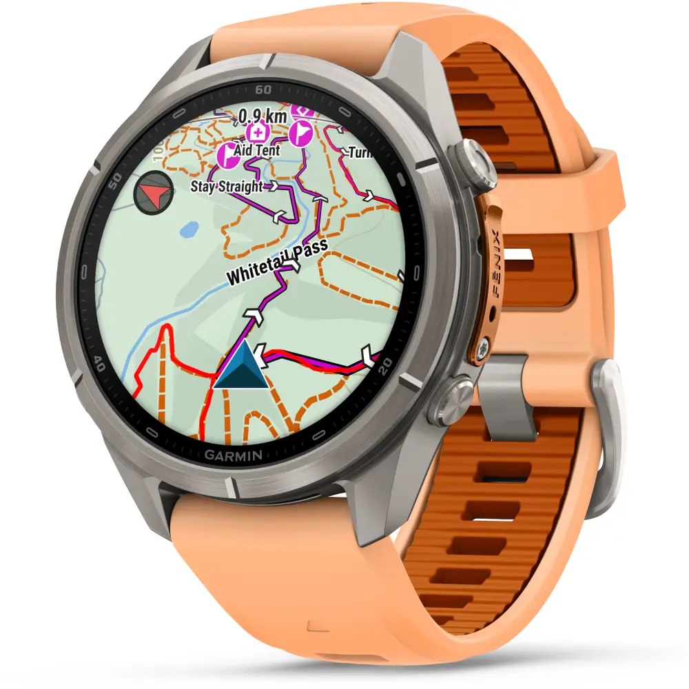Garmin fenix 9 Pro inReach 43 mm Titan Shell Pink/Autumn Orange