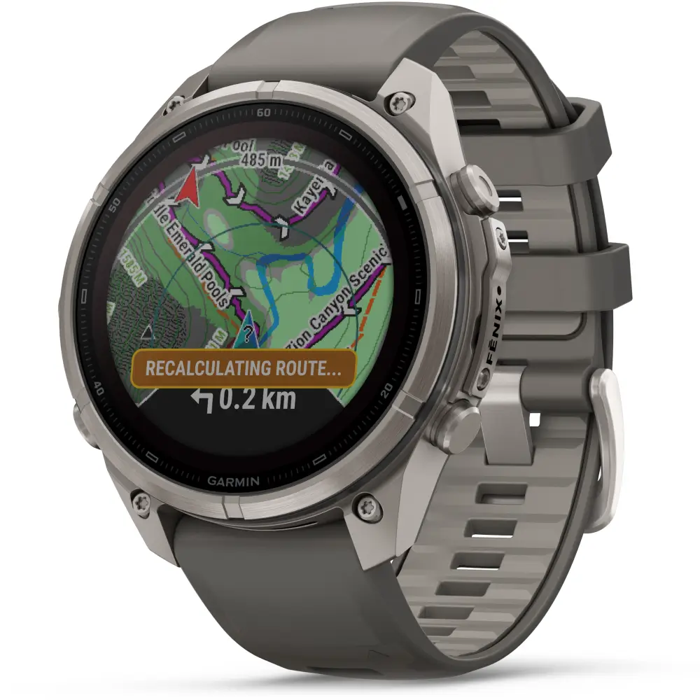 Garmin fenix 9 Pro inReach Solar 47 mm Titan Kieselgrau/Silbergrau