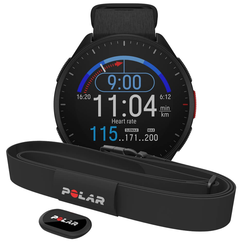 POLAR Equine Pacer Trotting GPS Sportuhr Schwarz + H10 Sender für freies Training & Fahrsport bei CardioZone online kaufen