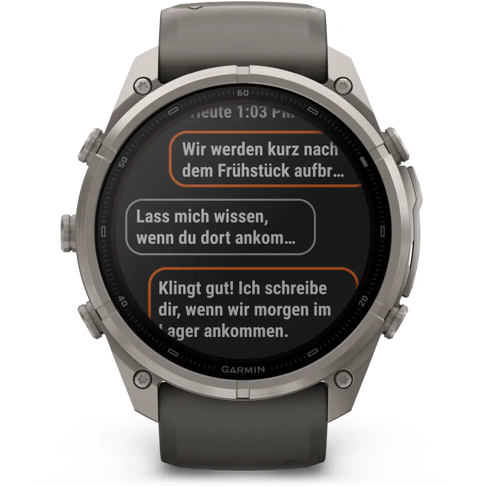 Garmin fenix 9 Pro inReach Solar 51 mm Titan Kieselgrau/Silbergrau