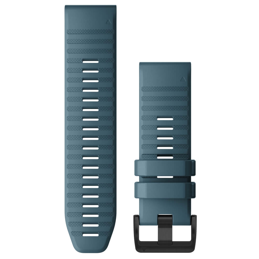 Garmin Quickfit Silikon Armband 26mm Blau / Schnalle in Schiefergrau für fenix 6X bei CardioZone günstig online kaufen