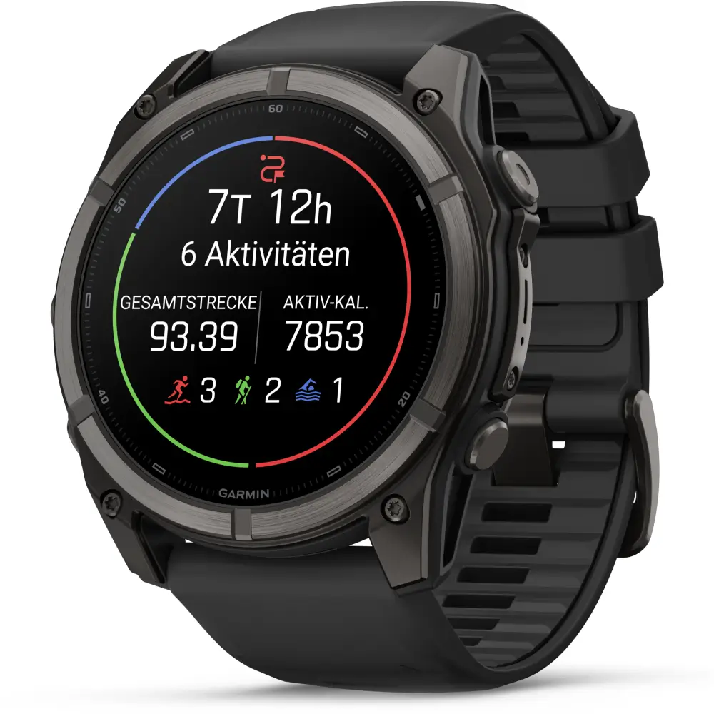 Garmin fenix 9 51mm Schwarz/Carbongrau DLC Titan