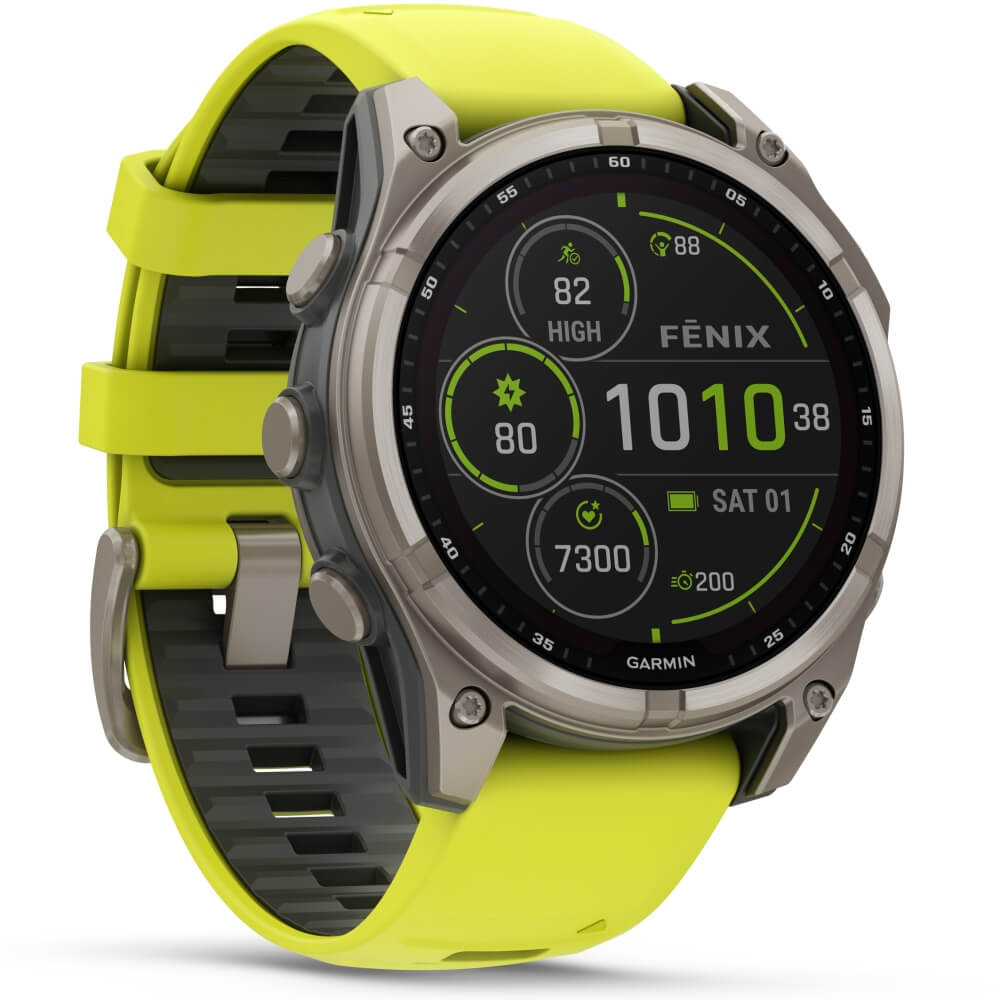 Garmin fenix 8 47mm Solar Sapphire Graphit/Titanium Titan 22mm Silikonarmband