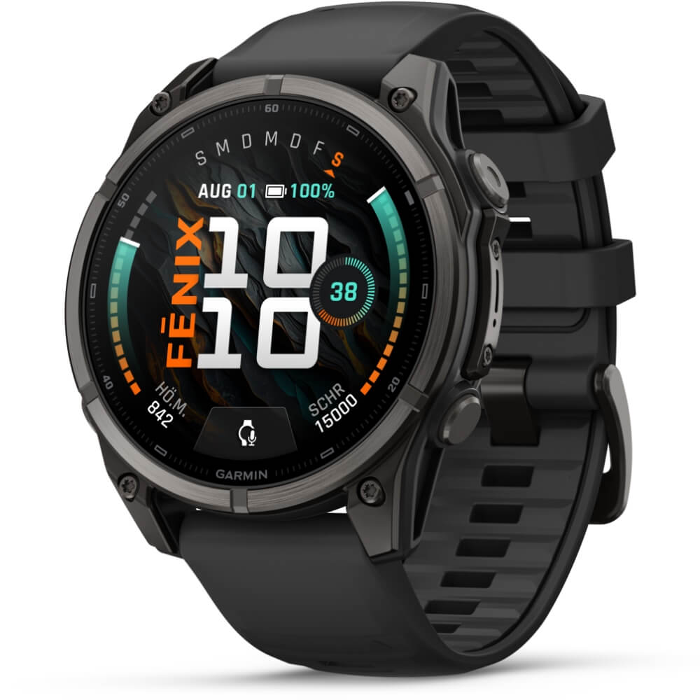 Garmin fenix 9 47mm Schwarz/Carbongrau DLC Titan