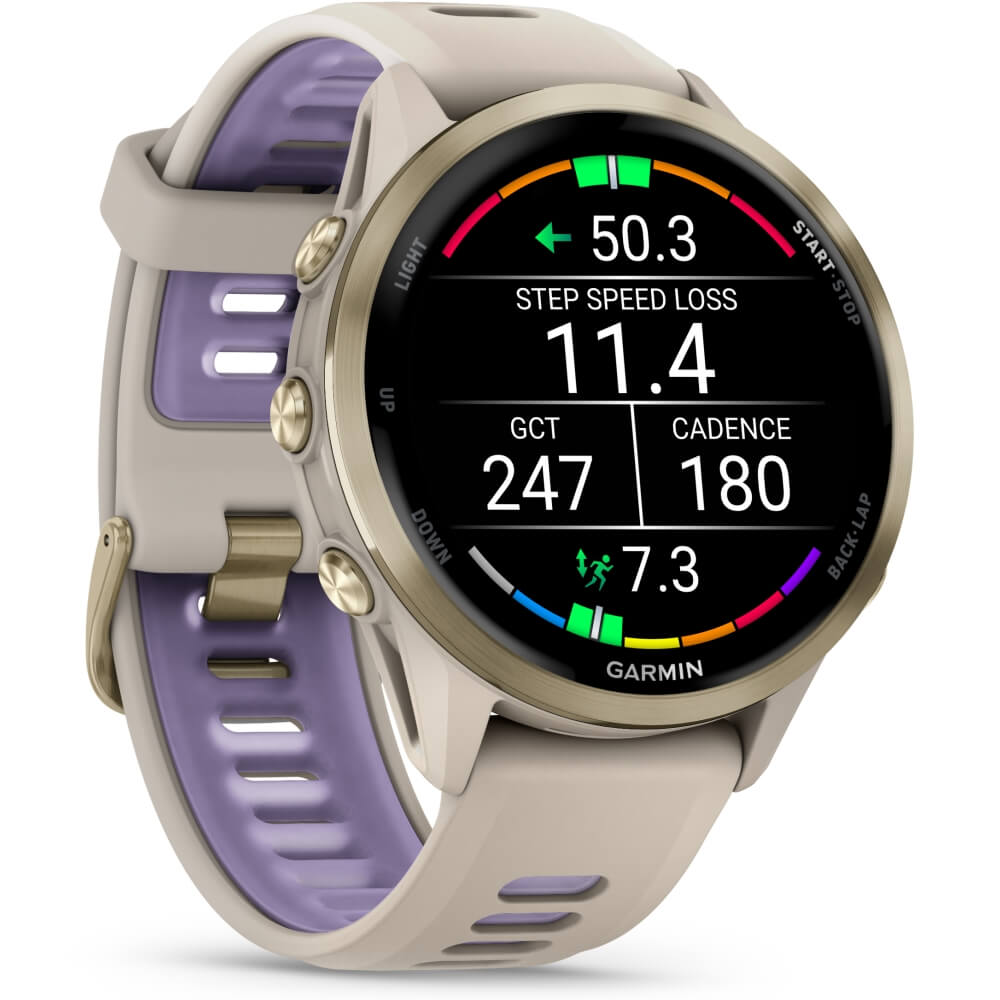 Garmin Forerunner 970 French Gray/Softgold Titan Silikon-Wechselarmband 22mm bei CardioZone günstig online kaufen