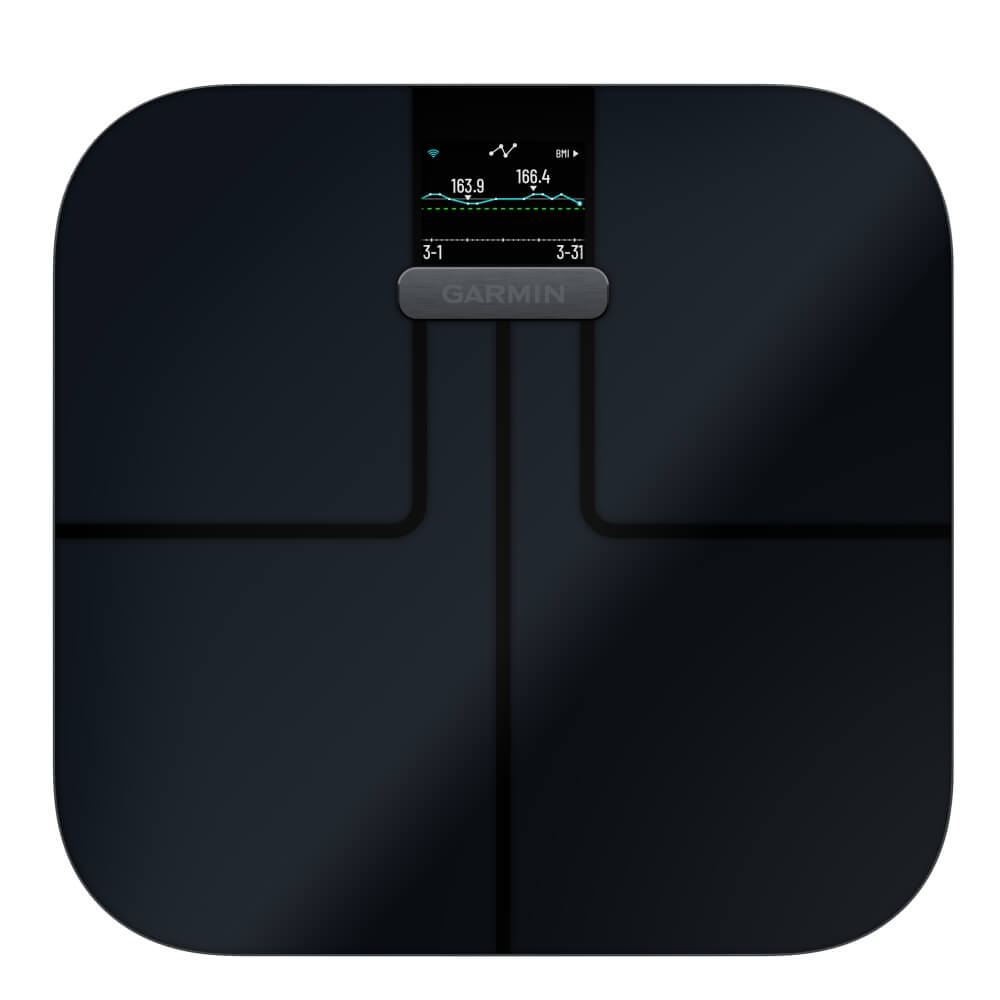 Garmin Index S2 Smart digitale Körperwaage m. WLAN + Bluetooth in Schwarz bei CardioZone günstig online kaufen