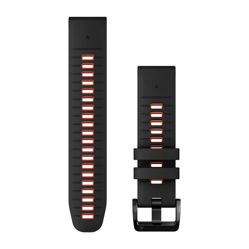 Garmin Quickfit Silikon Armband 22mm Schwarz/Flammenrot bei CardioZone günstig online kaufen