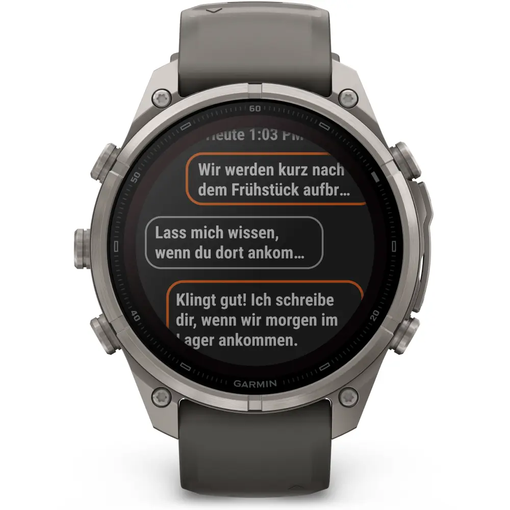 Garmin fenix 9 Pro inReach Solar 47 mm Titan Kieselgrau/Silbergrau