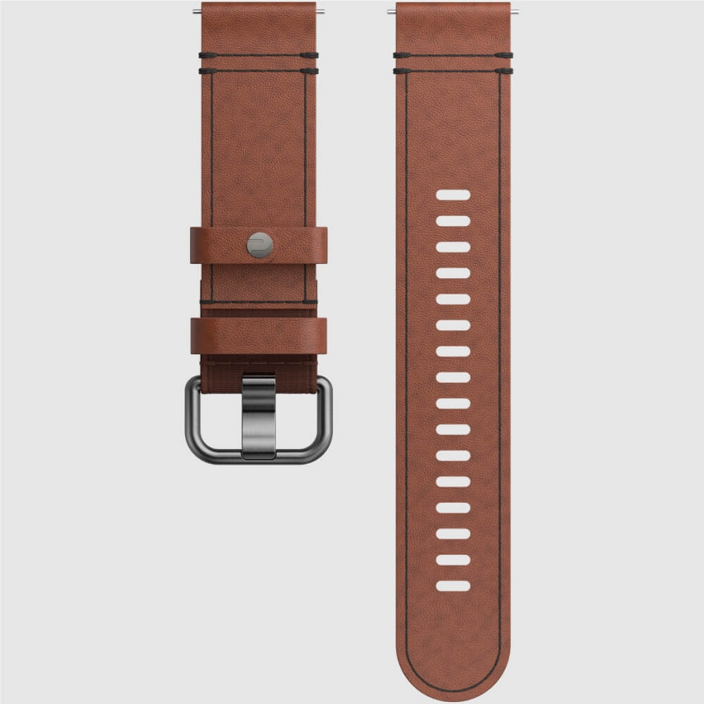 POLAR Leder Armband 22mm Bronze/Silber M-L