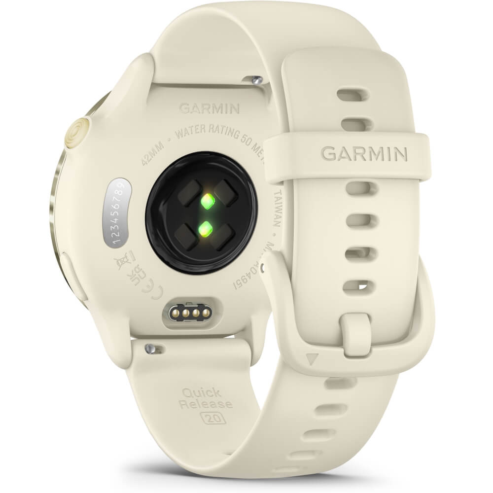Garmin vivoactive 6 Bone/Lunargold Schnellwechsel-Silikon-Armband 20mm  bei CardioZone günstig online kaufen