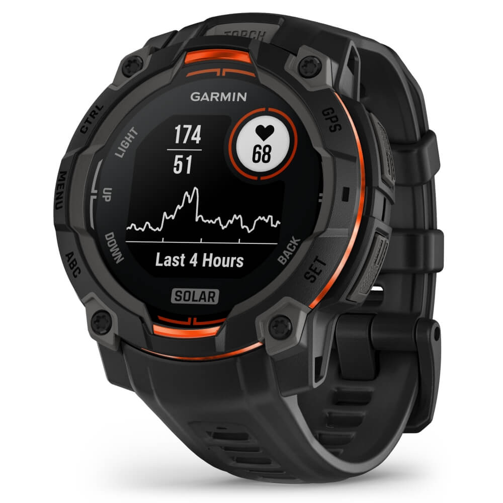 Garmin Instinct 3 SOLAR 45 mm Schwarz 22mm Silikonarmband Schwarz bei CardioZone günstig online kaufen