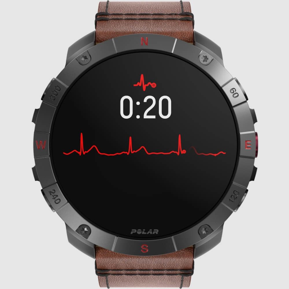 POLAR Grit X2 Pro Outdoor Multisportuhr Titan Leder M-L bei CardioZone günstig online kaufen