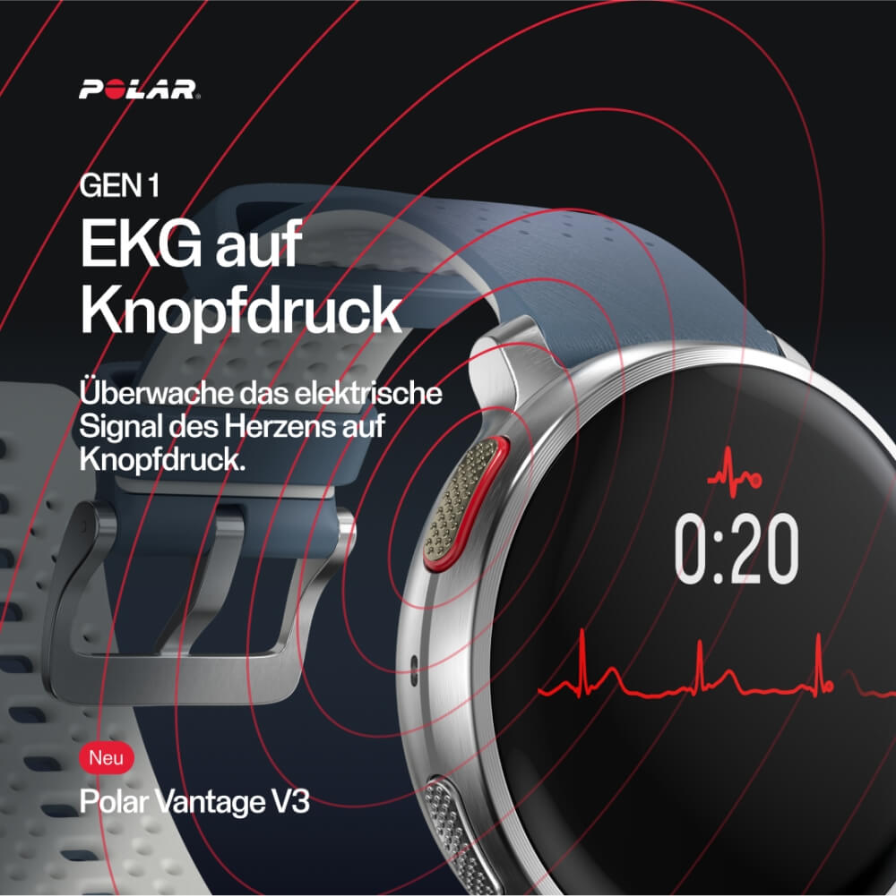 POLAR Vantage V3 Black Bundle Hook&Loop Nylon Klettarmband Orange bei CardioZone günstig online kaufen