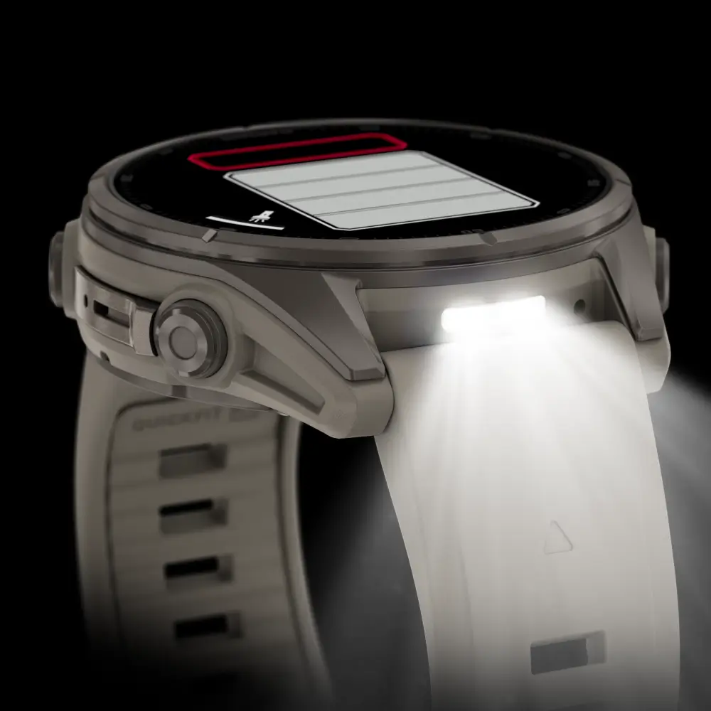 Garmin fenix 9 Pro inReach 43 mm Titan Nebelgrau/Dunkler Sandstein