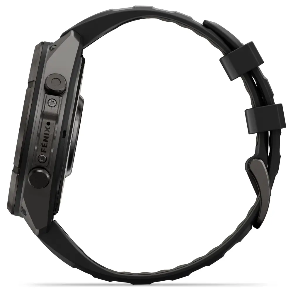 Garmin fenix 9 Pro inReach 47 mm Carbongrau DLC Titan Schwarz/Kieselgrau