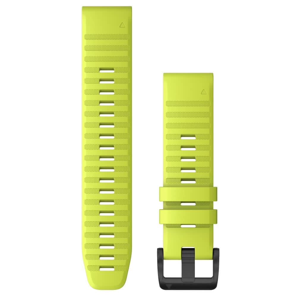 Garmin Quickfit Silikon Armband 22mm Leuchtgelb / Schnalle in Schiefergrau für fenix 6 bei CardioZone günstig online kaufen