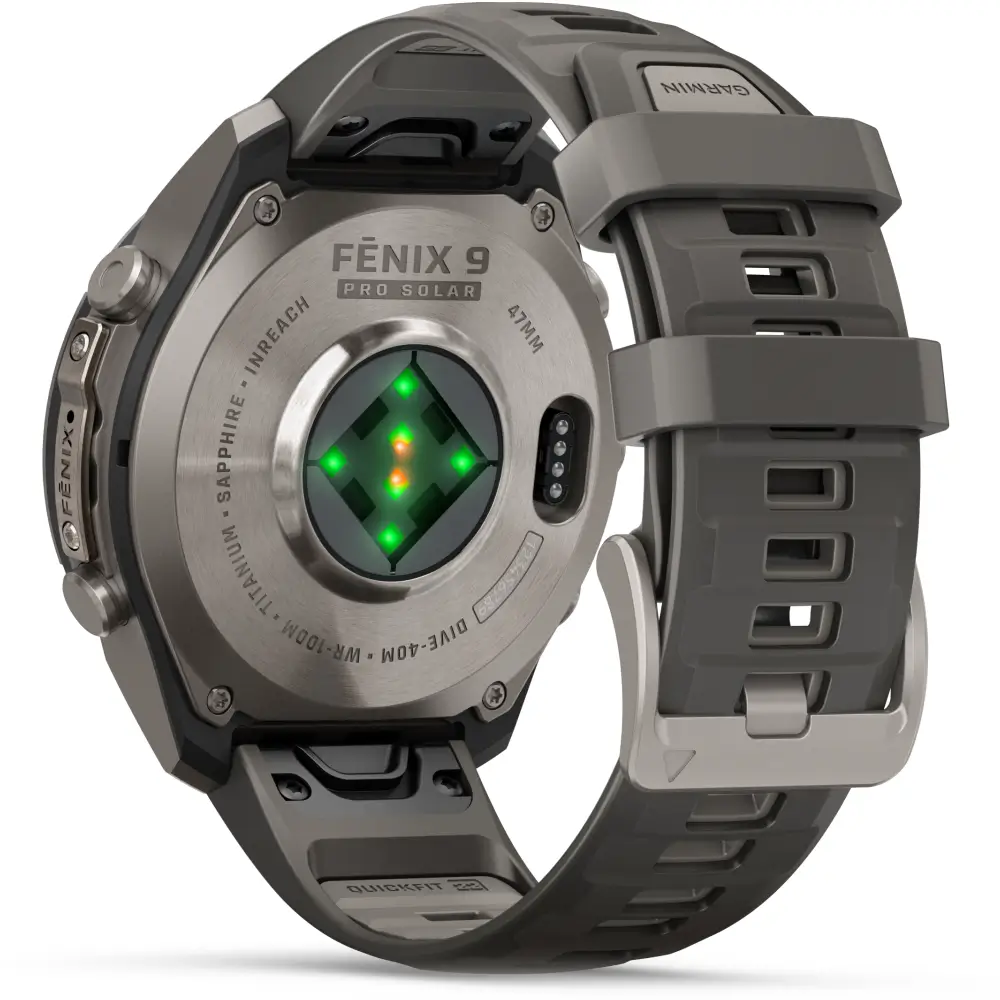 Garmin fenix 9 Pro inReach Solar 47 mm Titan Kieselgrau/Silbergrau