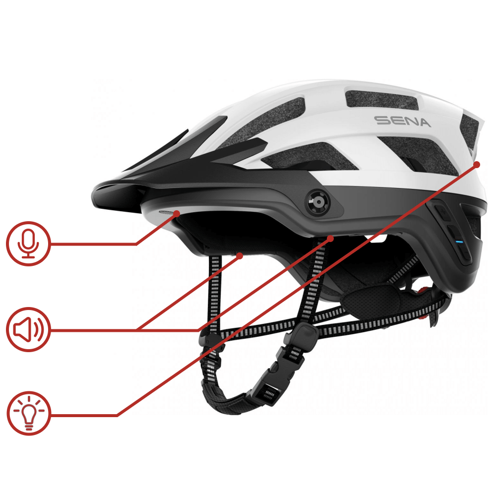 Sena M1 EVO Fahrradhelm mit Mesh Intercom Matt-Weiss bei CardioZone entdecken und günstig online kaufen