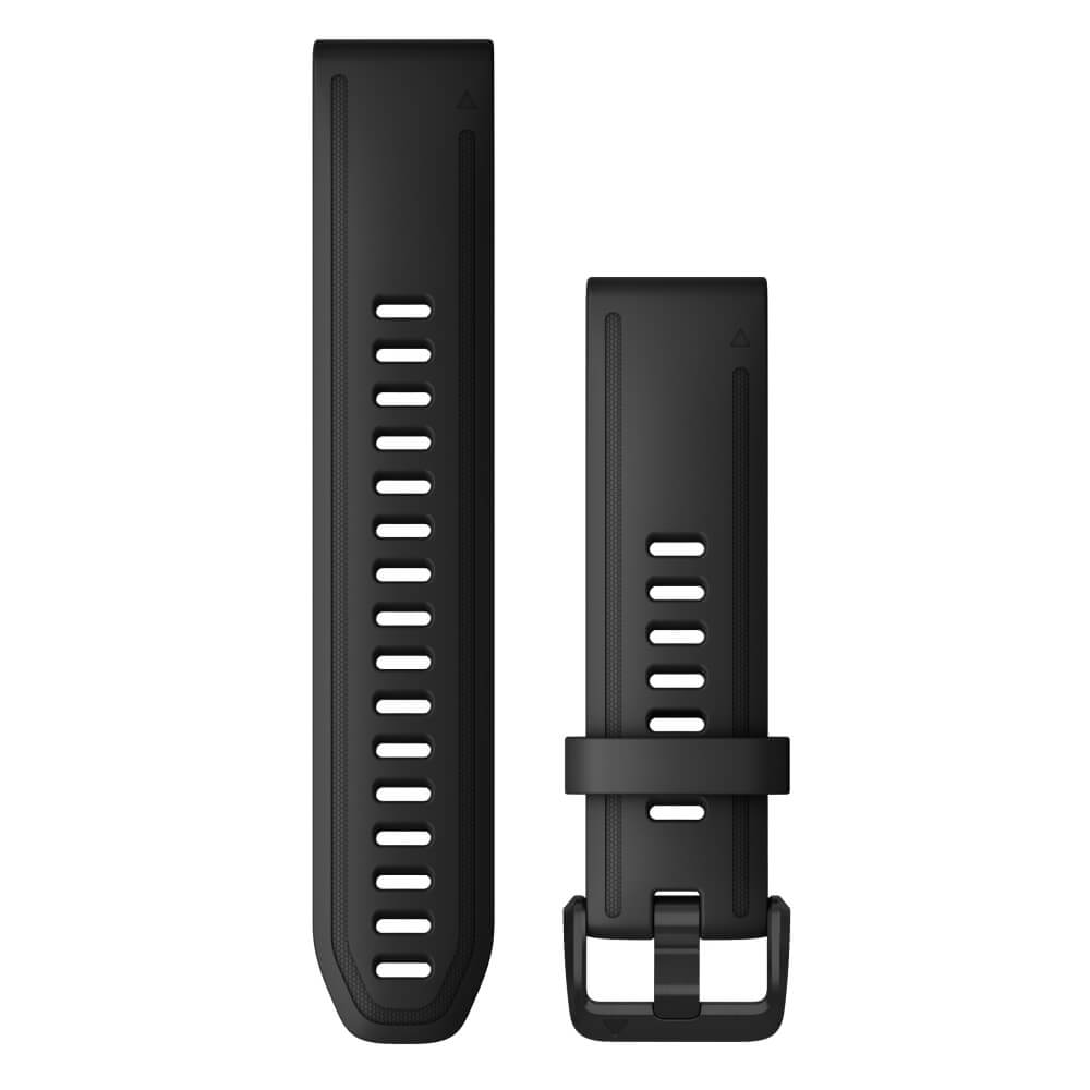 Garmin Quickfit Silikon Armband 20mm Schwarz / Schnalle in Schiefergrau für fenix 6S bei CardioZone günstig online kaufen