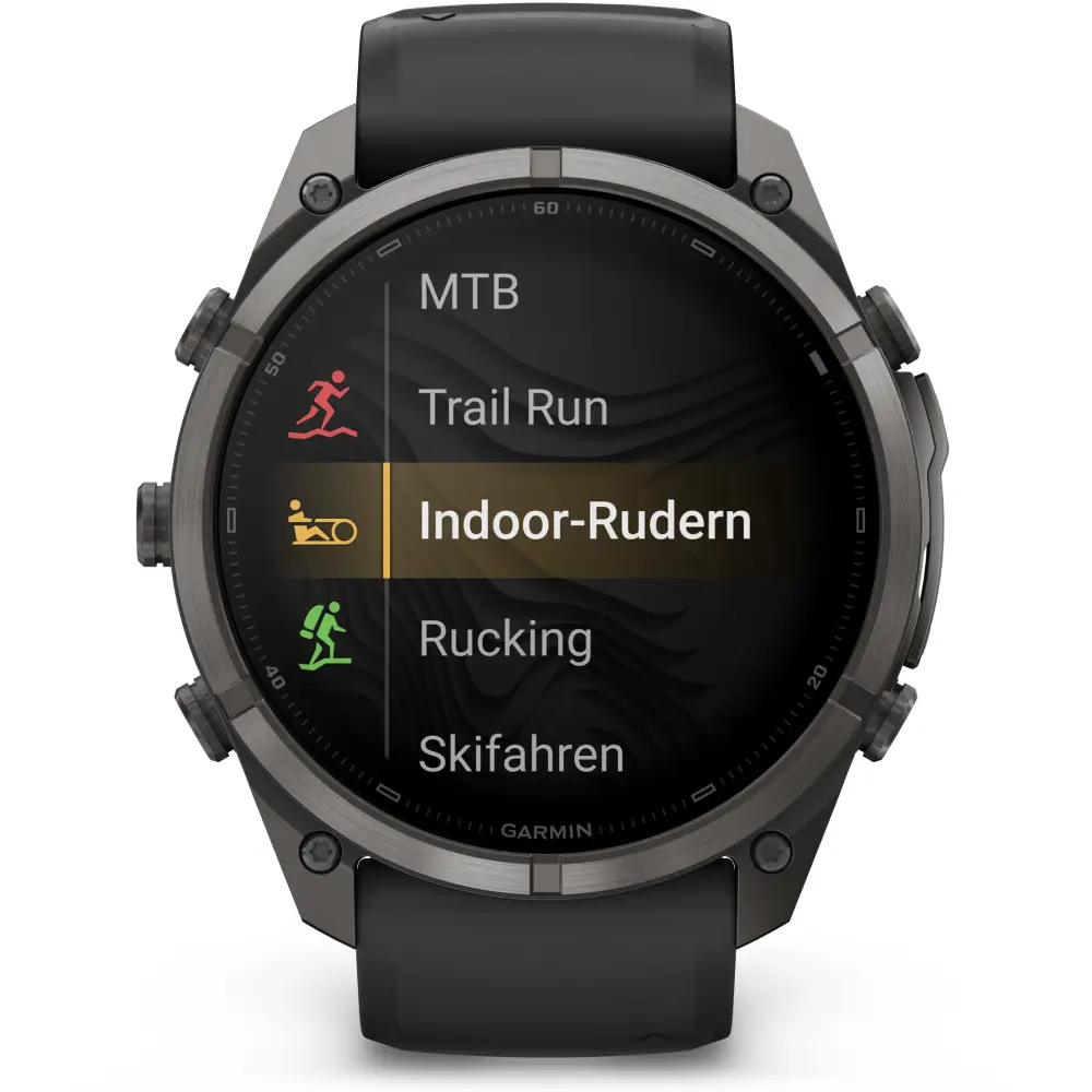 Garmin fenix 9 Pro inReach 51 mm Carbongrau DLC Titan Schwarz/Kieselgrau