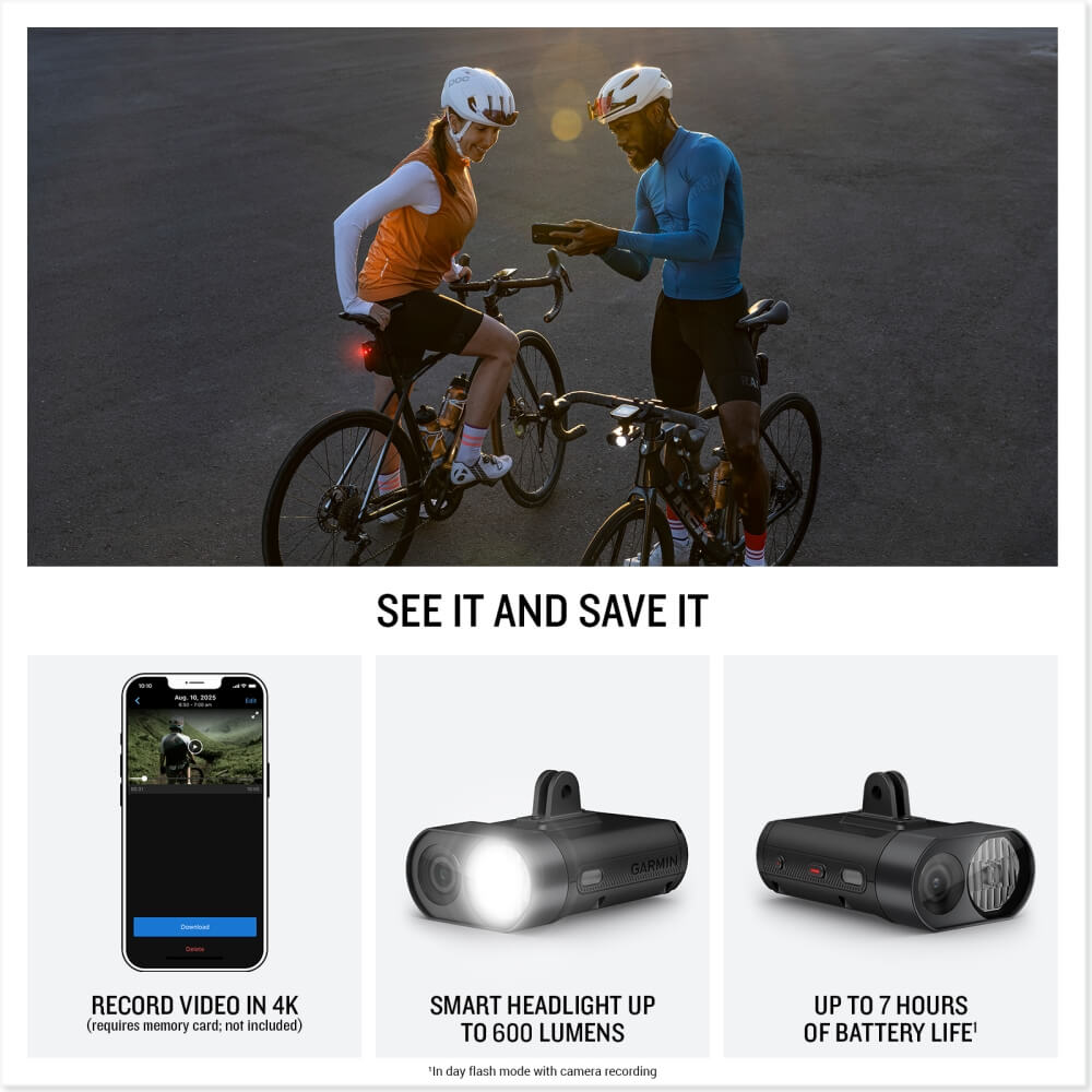 Garmin Varia Vue Frontlicht mit 4K Dashcam  bei CardioZone günstig online kaufen