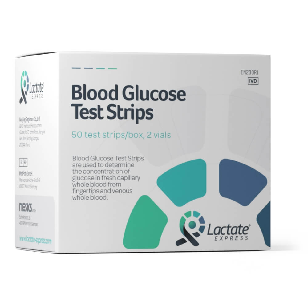 Lactate-Express-Glukose-Teststreifen-395494-ean0427000395494-bei-Cardiozone-01 Lactate Express Glukose Teststreifen Big Pack 50 - 50 Stück Spenderbox bei CardioZone günstig online kaufen