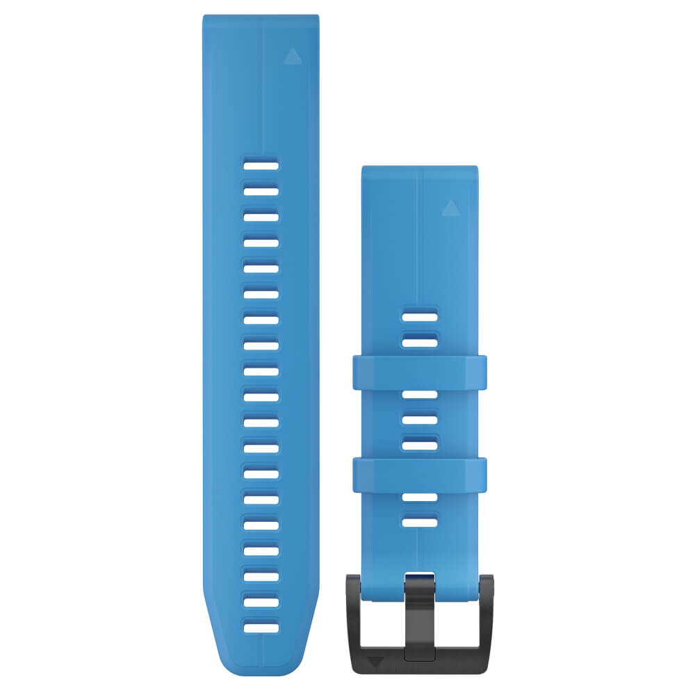 Garmin Quickfit 22mm Silikon-Armband Cyan Blau / Schwarz Gr. M bei CardioZone guenstig online kaufen