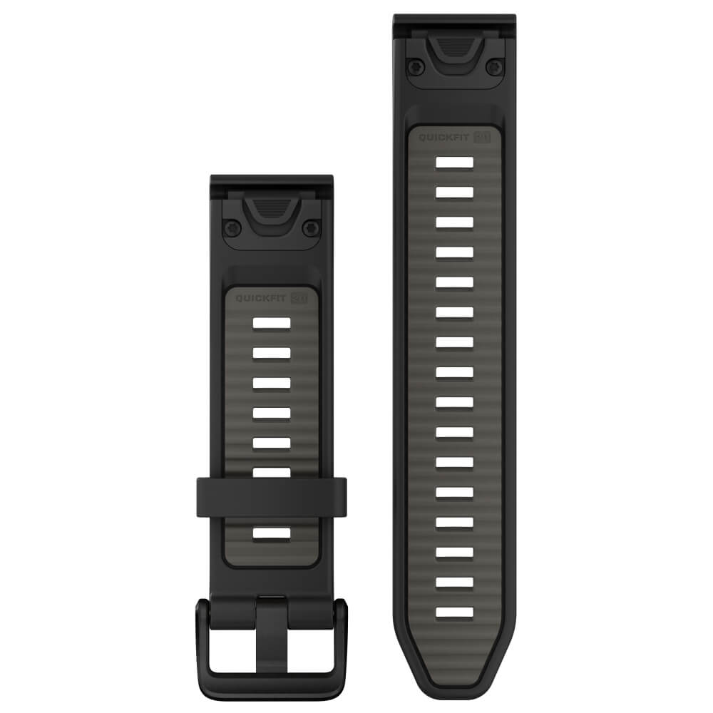 Garmin Quickfit Silikon Armband 20mm Schwarz-Kieselgrau fenix 8 43mm u.a. bei CardioZone günstig online kaufen