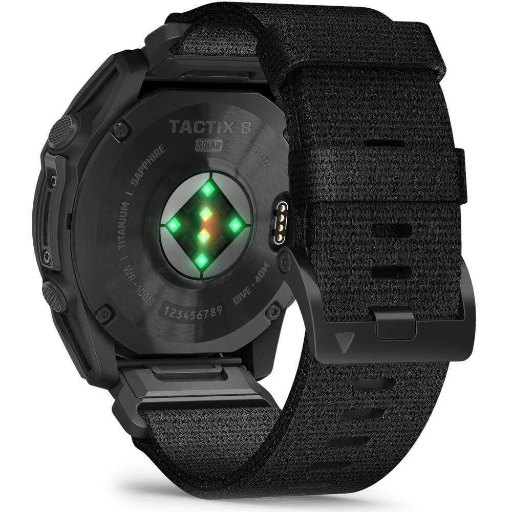 Garmin tactix 8 51 mm Solar Sapphire Schwarz Titan DLC Nylon-Armband 26mm bei CardioZone günstig online kaufen