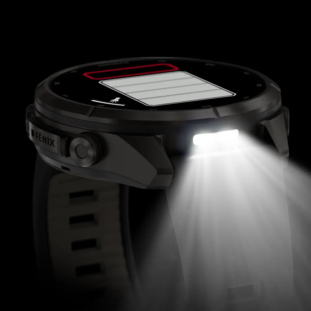 Garmin fenix 9 Pro inReach 43 mm Carbongrau DLC Titan Schwarz/Kieselgrau