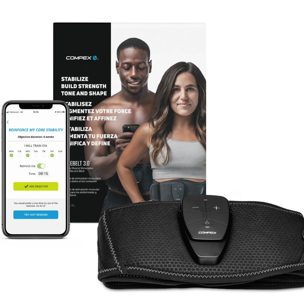 Compex Corebelt 3.0 Bauch und Rückentrainer Set bei CardioZone online kaufen